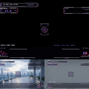 ユニちゃん用 CCD-0001 CARE VISION風UI素材【SVG/PNG・全11点セット】