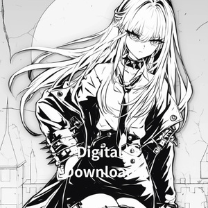 Gothic Ninja Coloring Book: Line Art Collection Vol.２