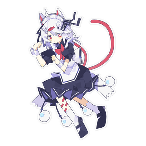 猫メイドステッカー