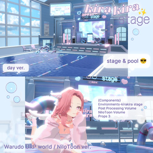 ♡̷̷̷ kirakira stage🎤🩵[Warudo URP World Pro] Nilo ♡̷̷̷