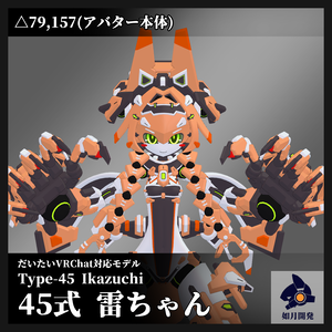 45式 雷ちゃん (VRChat向け3Dモデル)