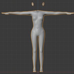 【商用利用可】3Dモデル制作補助用女性素体+unity準拠humanoidボーン