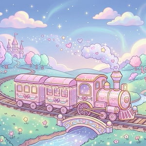 [Free BGM] A dream journey on a train