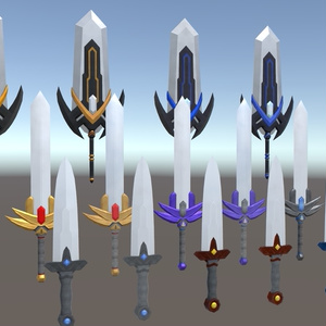 【3Dモデル】カードバトル武器セット