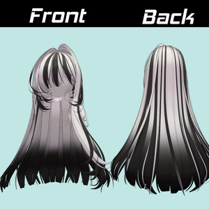 【くろねこロングヘア】Mask、Main color2Texture