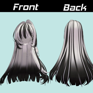 【くろねこロングヘア】Mask、Main color2Texture