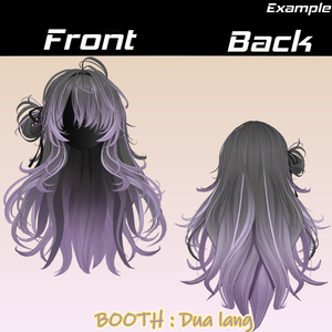 【メカクレおおかみヘア】Mask、Main color2Texture