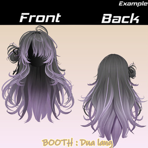 【メカクレおおかみヘア】Mask、Main color2Texture