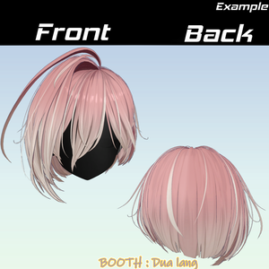 【前下がりアシメボブ】Mask、Main color2Texture