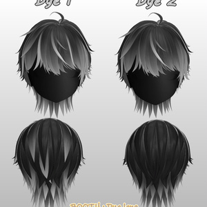 【Lunvex Short Wolf Hair】Mask、Main color2Texture 缩略图 3