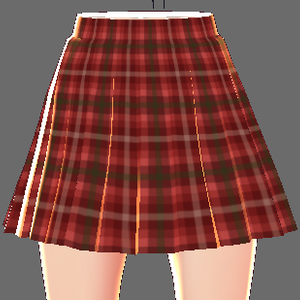 【VRoid】【無料版あり】チェックミニスカート（赤）