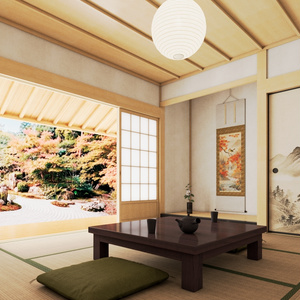 【3D背景素材】伝統的な和室（3ds Max / V-Ray / FBX / OBJ）