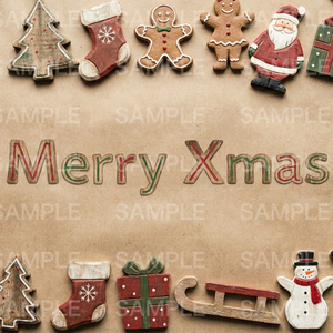 木製クラフトのクリスマス