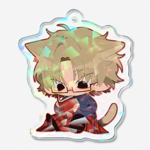 文字化化】赤い傘の男-ミニアクリルキーホルダー【ファンメイド