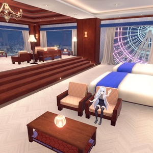 [サポート停止中] シティホテルの最上階　VRChatワールド Hotel Suite Room 缩略图 5