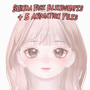 Smol Shinra Face Blendshapes + 5 Face Animation Files