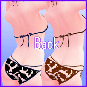 【VRoid用&FBX】Cow Bikini Set