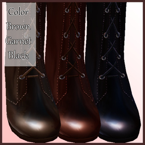 【VRoid用】Leather-ish Longboots -3color-