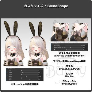 【5アバター対応】FusionBunny / VRChat向け3D衣装モデル 缩略图 11