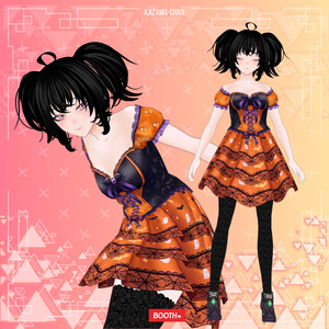 Halloween Outfit VRoid Clothes VRoid Studio VRoid Texture Customitem VRM VTuber Asset Halloween Dress Casual Halloween VTuber Fashion