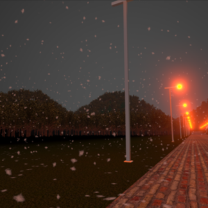 リアル志向な雪のパーティクル【VRChatワールド用】