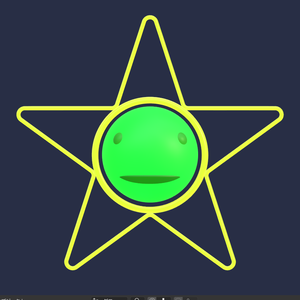 3Dモデル「star_1」回転すると