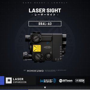 【3Dモデル・VRChat想定】 DBAL-A3 Laser レーザー | Expansion | Low-poly