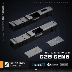 【3Dモデル】G26 Gen5 MOS | Expansion | Low-poly 3D model