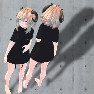 【メリノ用衣装】黒シャツ&黒スカート
