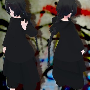 【薄荷用衣装】パーカー&袴パンツ Ver1.1