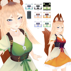[Vroid Texture] Vintage aesthetic dress 