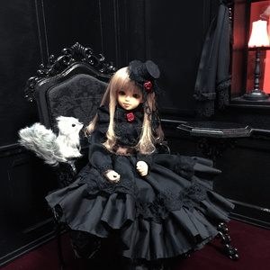 1/3(1/4)スケール ドール用 クローゼット タイプ① ブラック