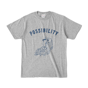 ラッッッコ Tシャツ「可能性」杢グレー（濃色）