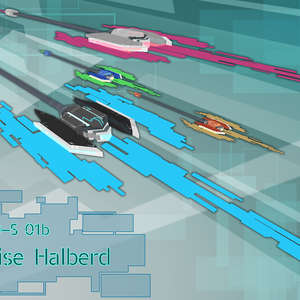 【VRChat向け】3Dモデル サイバー風ハルバード N-O-S-01b NoiseHalberd