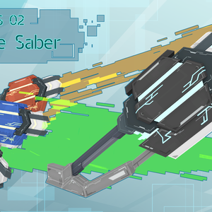 【VRChat向け】3Dモデル サイバー風セイバー N-O-S-02 NoiseSaber