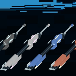 【VRChat向け】3Dモデル サイバー風カタナ N-O-S-07 NoiseKatana 缩略图 2