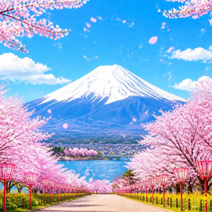桜と富士
