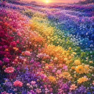 虹色幻想花畑～夕暮れver.