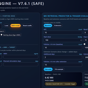 COS Strategy Engine v7.6.1 (SAFE) trial version ― 体験版個別化調節卵巣刺激スキーム構築用MLベースWeb計算機 (An ML-based web calculator for constructing personalized controlled ovarian stimulation schemes)―