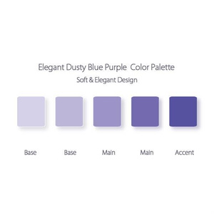 Elegant Dusty Blue Purple Color Palette | Feminine Aesthetic for Branding & Social Media｜エレガントなくすみ青紫配色パレット