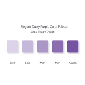 Elegant Dusty Purple Color Palette | Feminine Aesthetic for Branding & Social Media｜エレガントなくすみ紫配色パレット