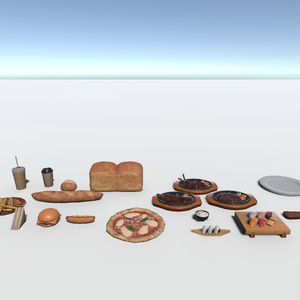 【無料3Dモデル】食品アセット 詰め合わせ 缩略图 4