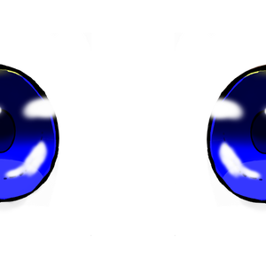 Par de ojos de color azul 