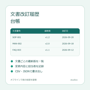 文書改訂履歴台帳