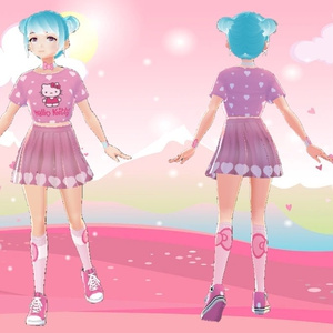 [VRoid] Complete Hello Kitty Hearts Outfit