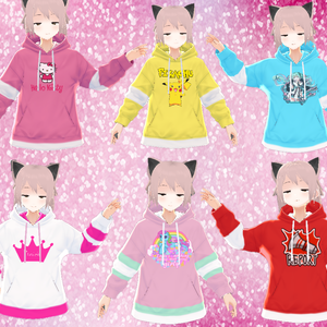 [Vroid] 6-pack Hoodies for Girls