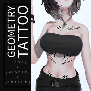 【4 アバター対応】Geometric Tattoo_bodytexture