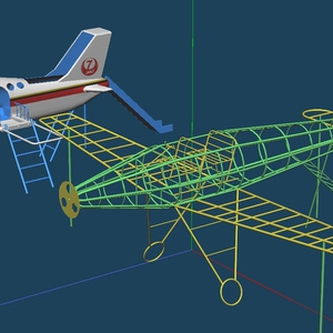 公園遊具　飛行機２種