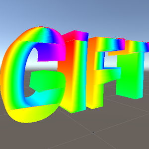 [祝]Boothギフト機能実装　「GIFT 3Dモデル」1680万色発光ゲーミング　VRChat想定
