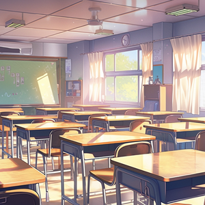 学校の教室の背景素材１～５